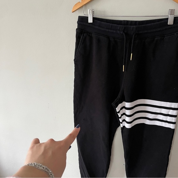 Thom Browne Double Face Knit Tonal 4-bar Sweatpants Size Small - Picture 6 of 11